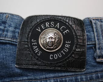 Versace Jeans Couture Vintage Blue Stretch Denim - Etsy