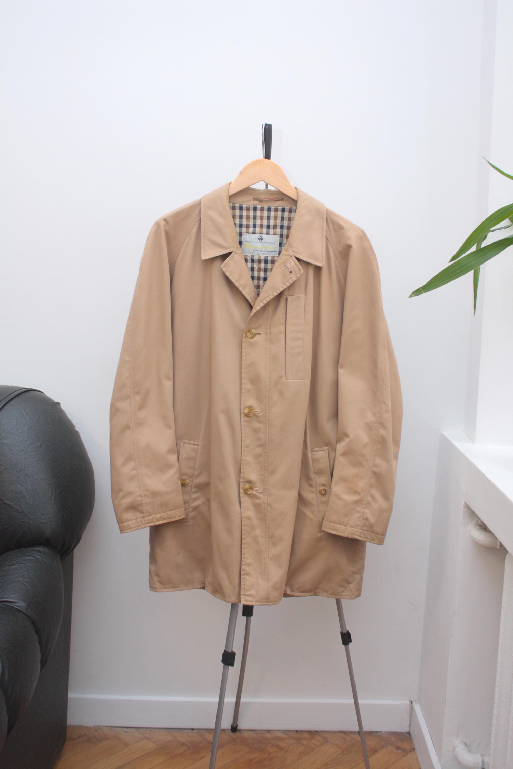 Aquascutum Vintage Beige Trench Coat Aqua 5 - Etsy