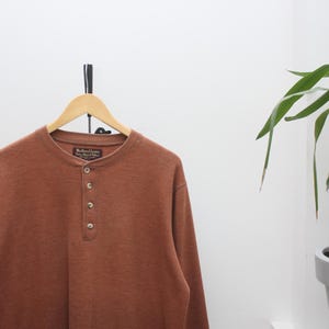 Marlboro Classics Brick Orange L/S Sweater Large Men&#39;s
