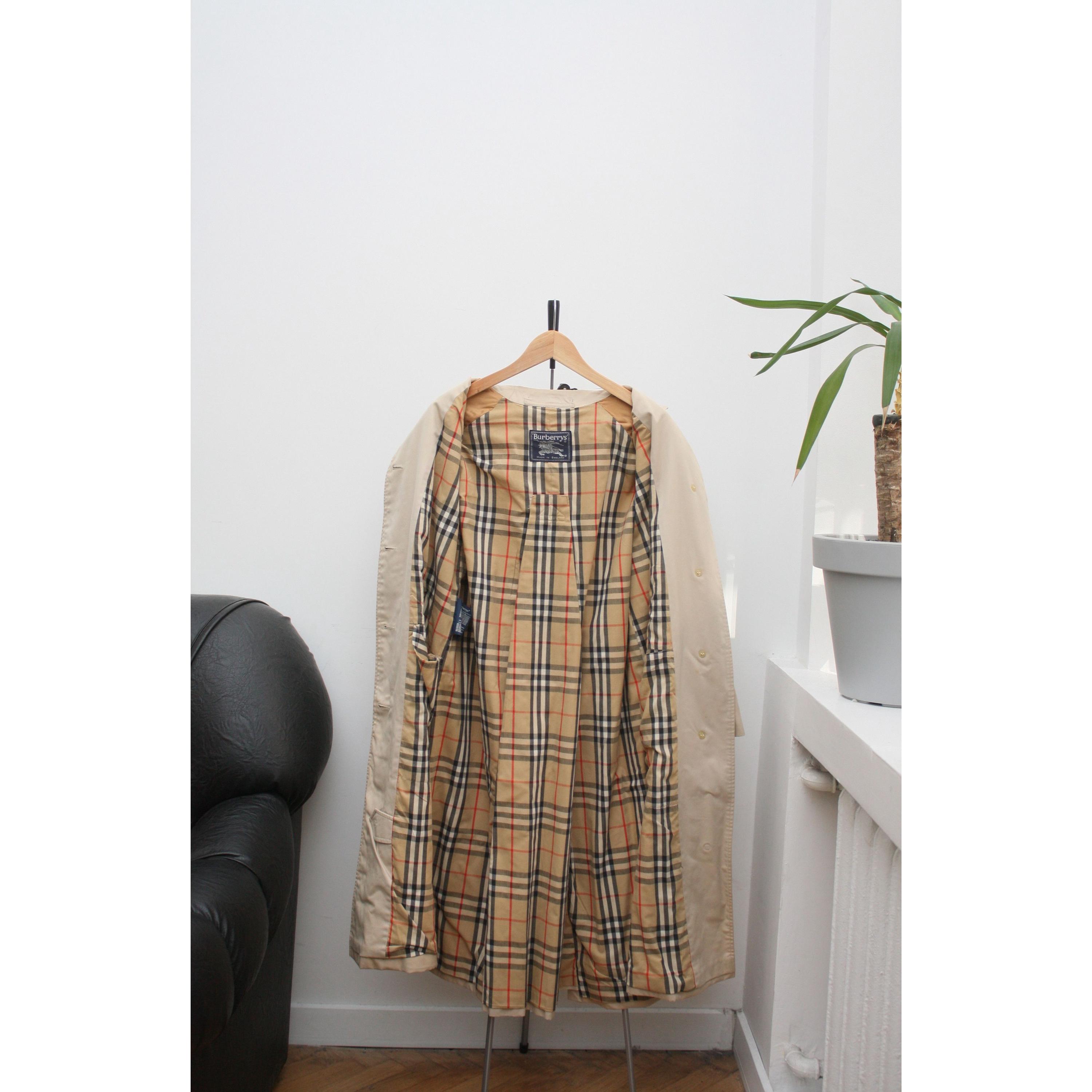 Burberry's Nova Check Beige Trench Coat - Etsy Canada