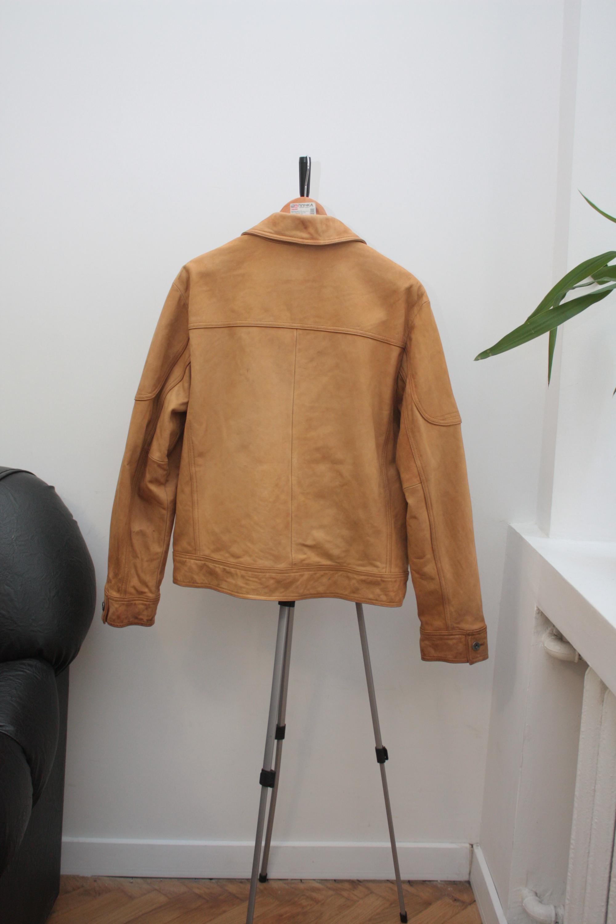 Gap Leather Jacket Men's Medium - Etsy