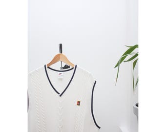 Chaleco de punto vintage Nike Tennis XL