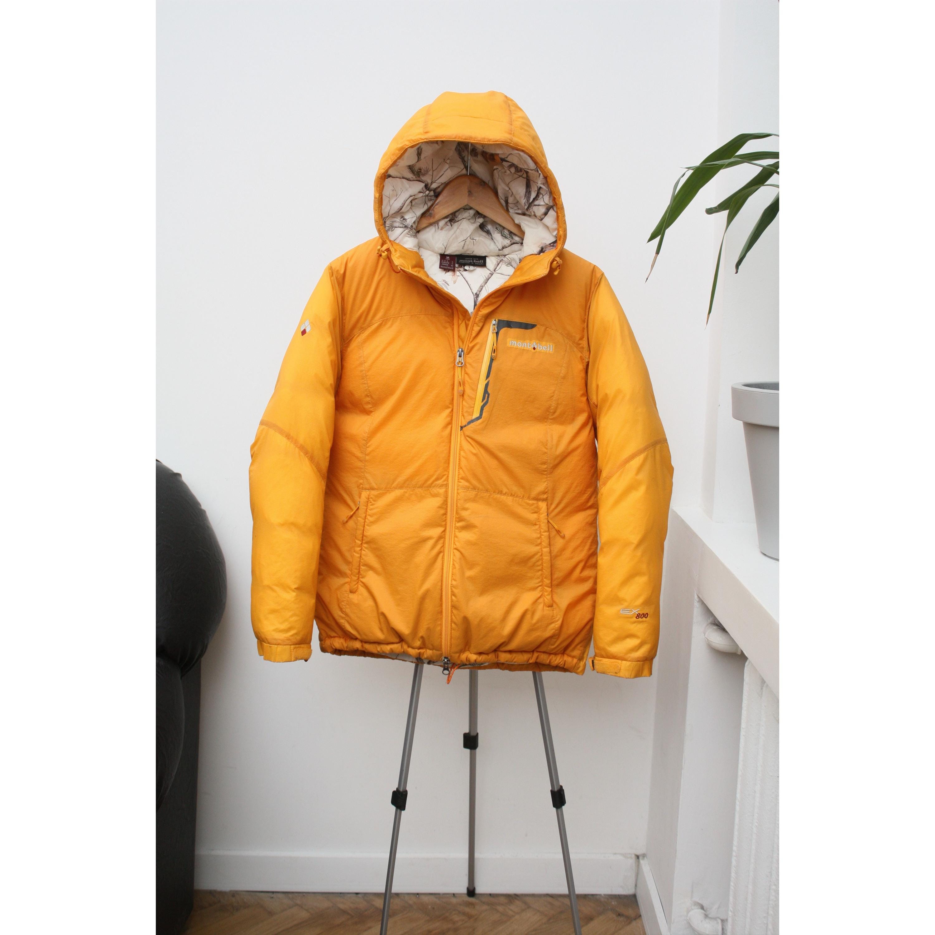 mont-bell フード付きダウンジャケット Mサイズ イエロー　ex800 Montbell EX800 Yellow Puffer Down Jacket Small - Etsy
