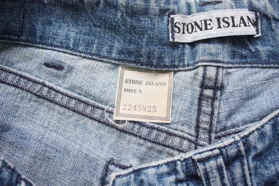 Stone Island Vintage Patch Program Denim Blue Jea… - image 6