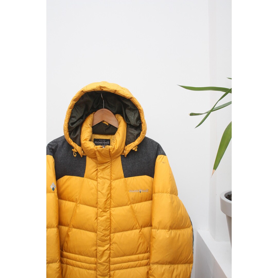 ジャケット・アウター mont-bell down jacket parka blue/yellow Montbell Yellow Puffer Down Jacket Men's Large - Etsy