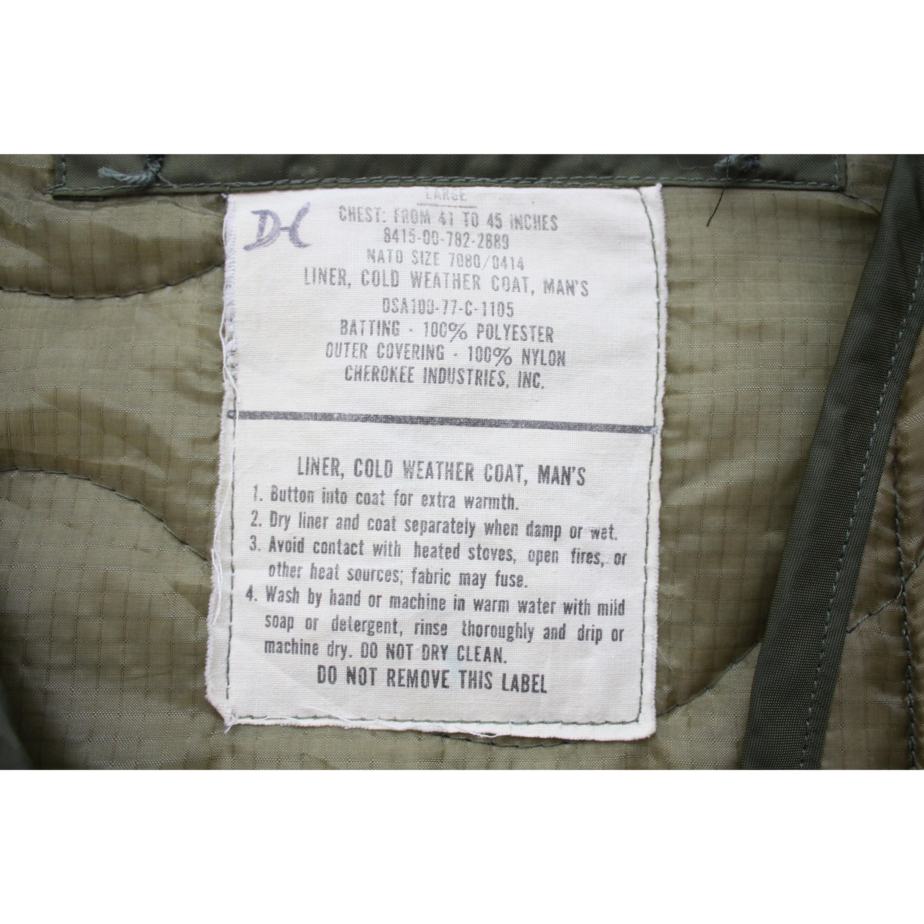 special vintage 1980s US ARMY LINER コート 1980s US ARMY LINER JACKET | safarionline