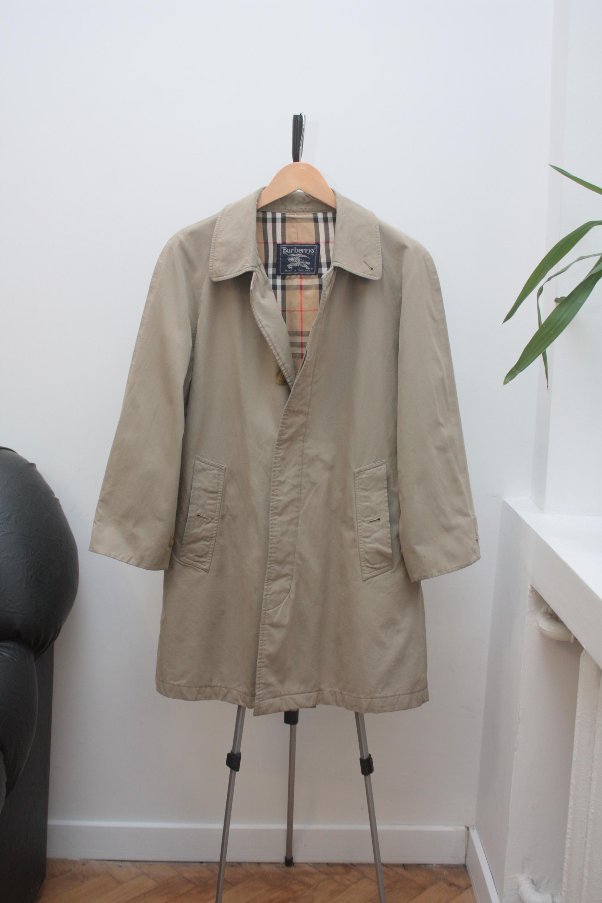 Burberry's Vintage Beige Nova Check Trench Coat - Etsy