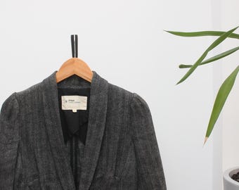 Isabel Marant Etoile Linen Gray Casual Blazer Women's 0