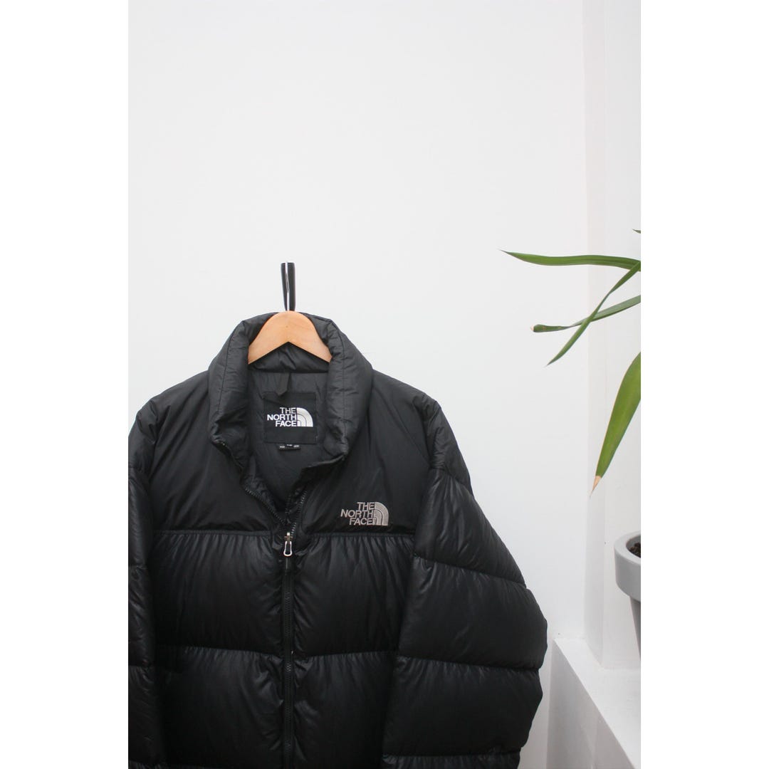 The North Face Nuptse Vintage Retro Black Puffer Jacket 90s - Etsy