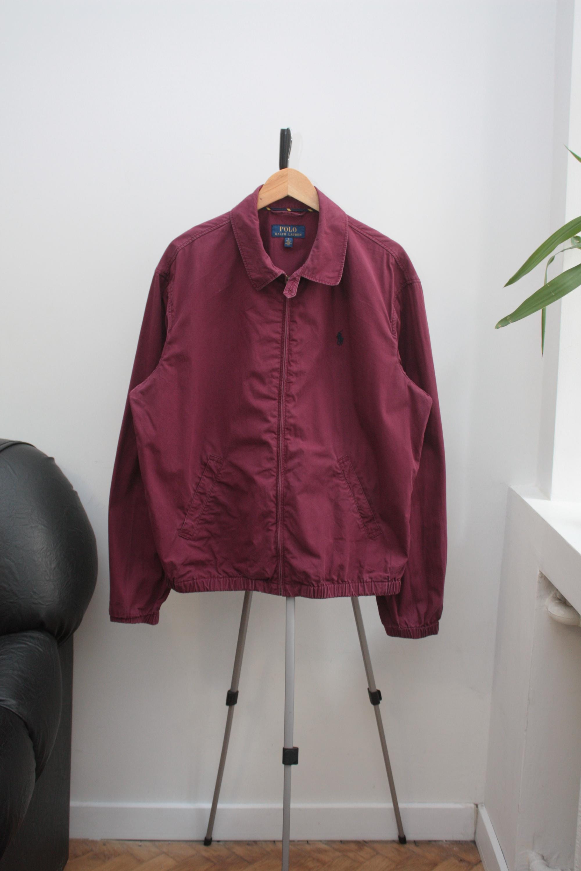 Polo Ralph Lauren Burgundy Red Bomber Jacket Men