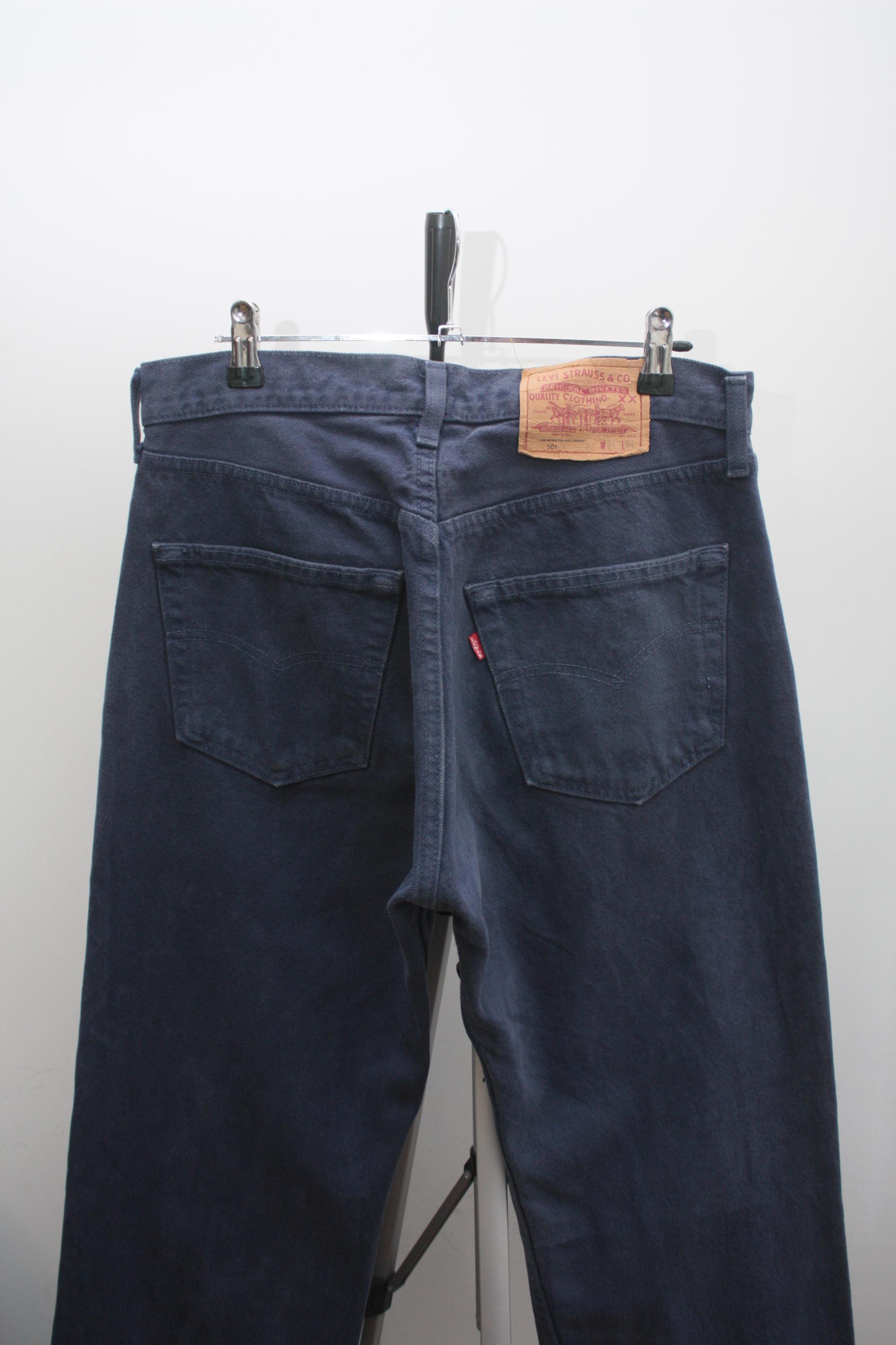 LEVI'S　501 W31L34 Made in USA Levi's 501 Vintage Navy Denim Jeans W31L34 Made in USA 90s - Etsy
