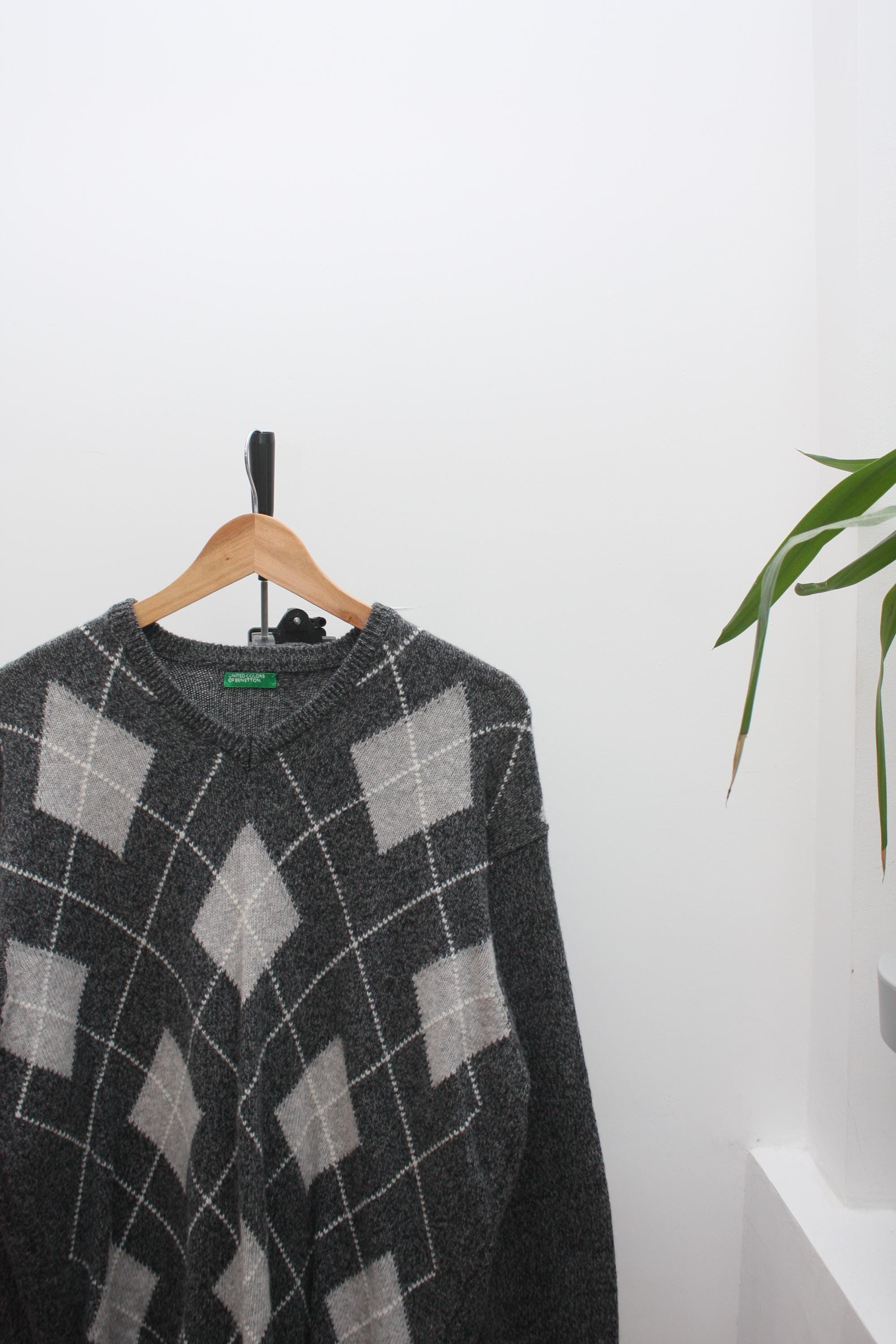 OLD BENETTON Italy製 4PウールスタンドカラーJKT OLD BENETTON Italy製 4PウールスタンドカラーJKT