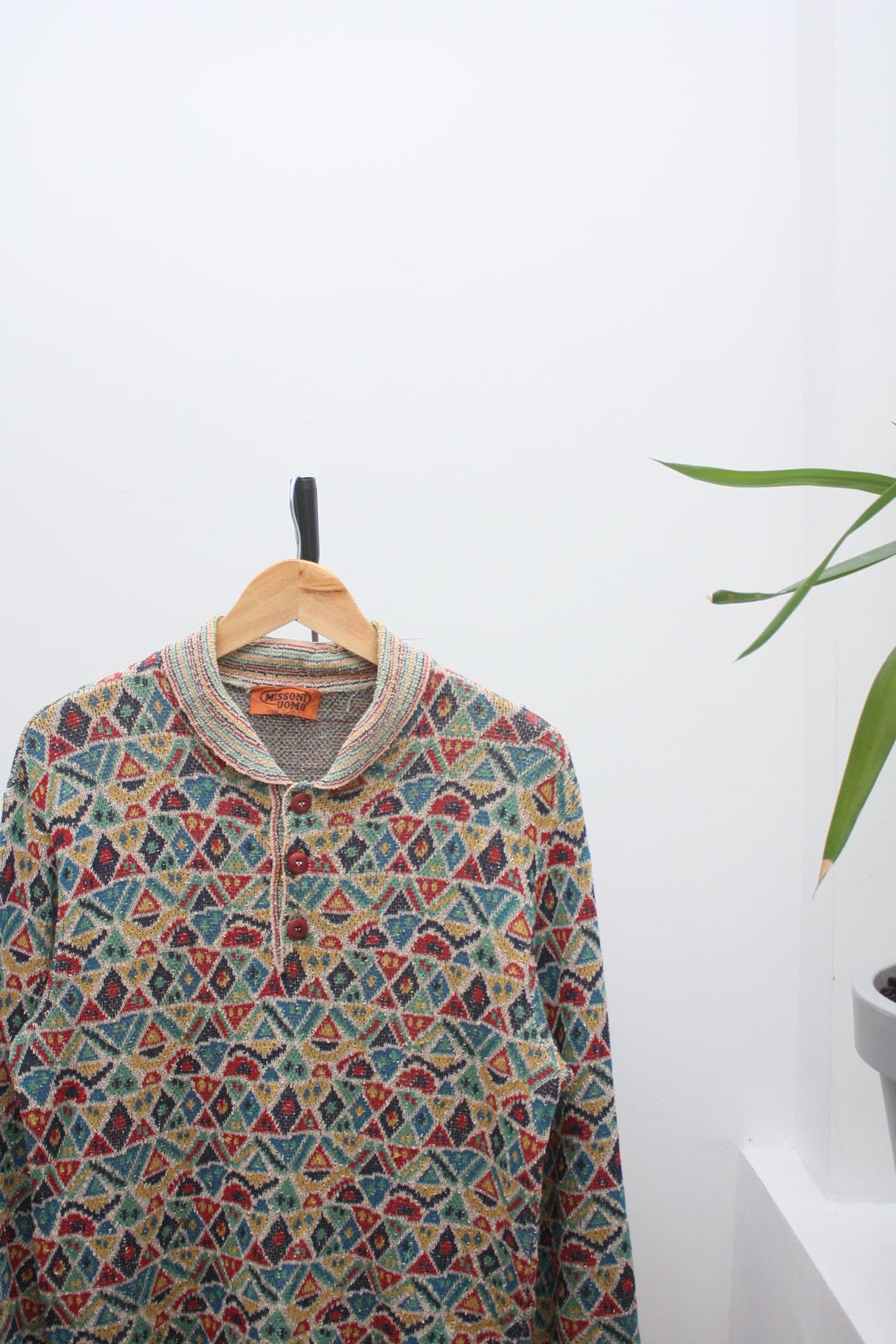 MISSONI UOMO ウール　 Made in Italy Missoni UOMO Made in Italy Vintage Knitted Sweater 44 - Etsy