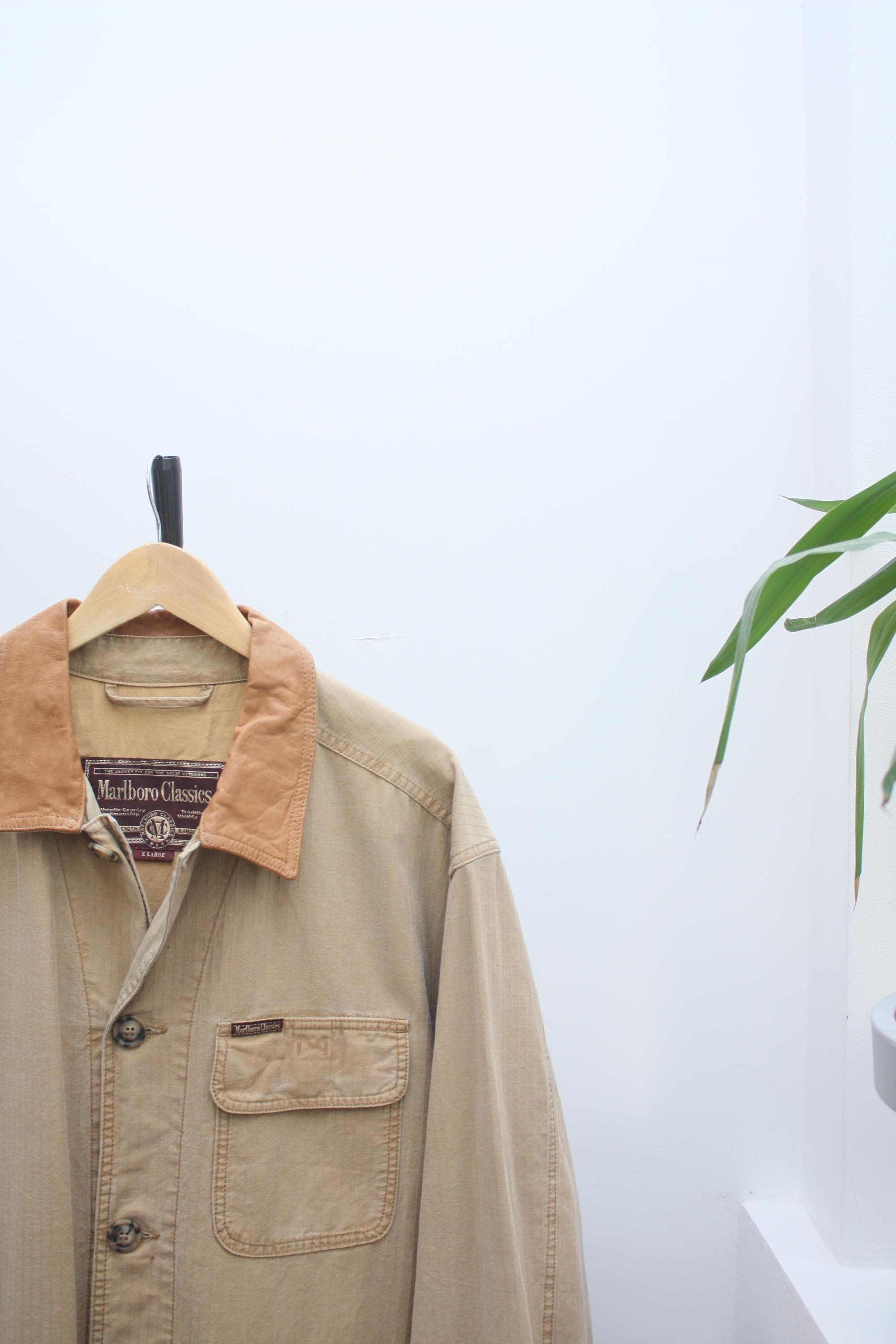 マルボロクラシック 襟レザー 内コーデュロイ ブランケット L