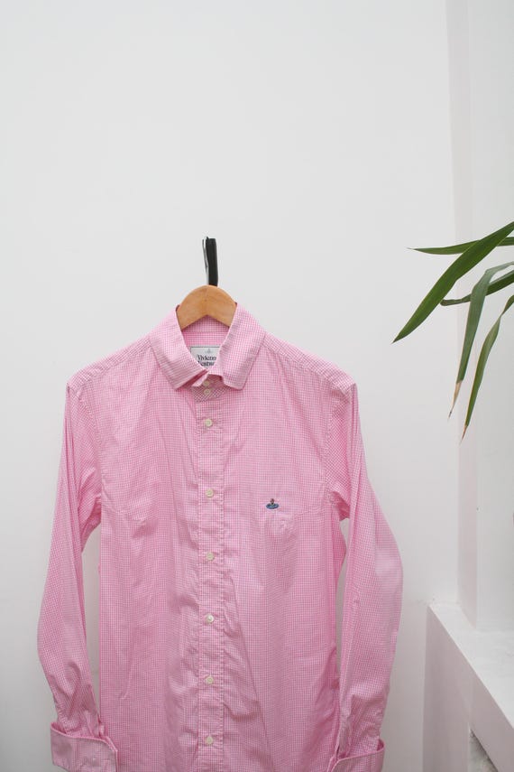 Vivienne Westwood Pink Checkered Long Sleeve Shirt - Etsy Israel