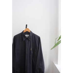 Armani Jeans Vintage Navy Shirt Men&#39;s XL Made In Italy