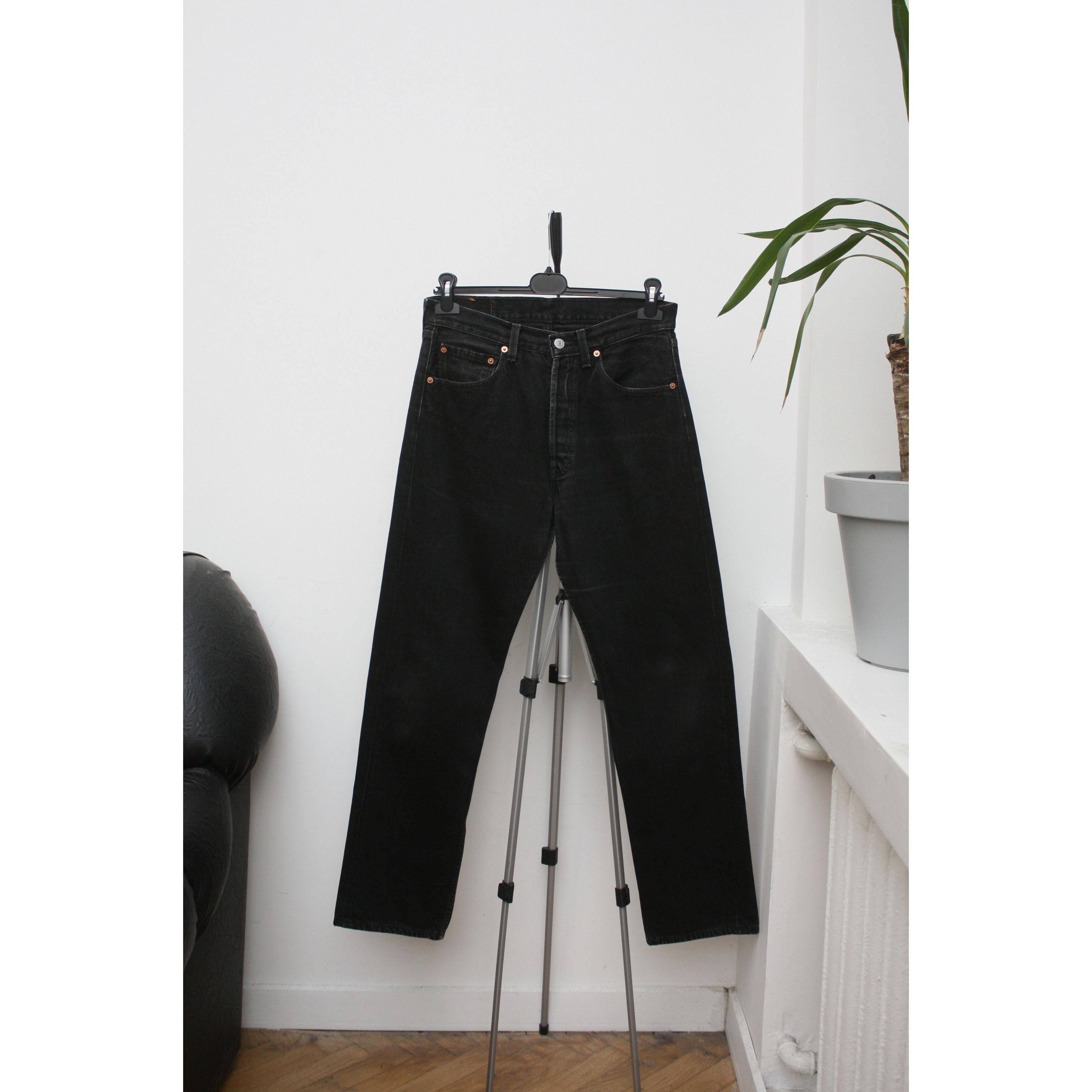 Levi's 501 Vintage Black Denim Jeans W32L30 Made in UK - Etsy