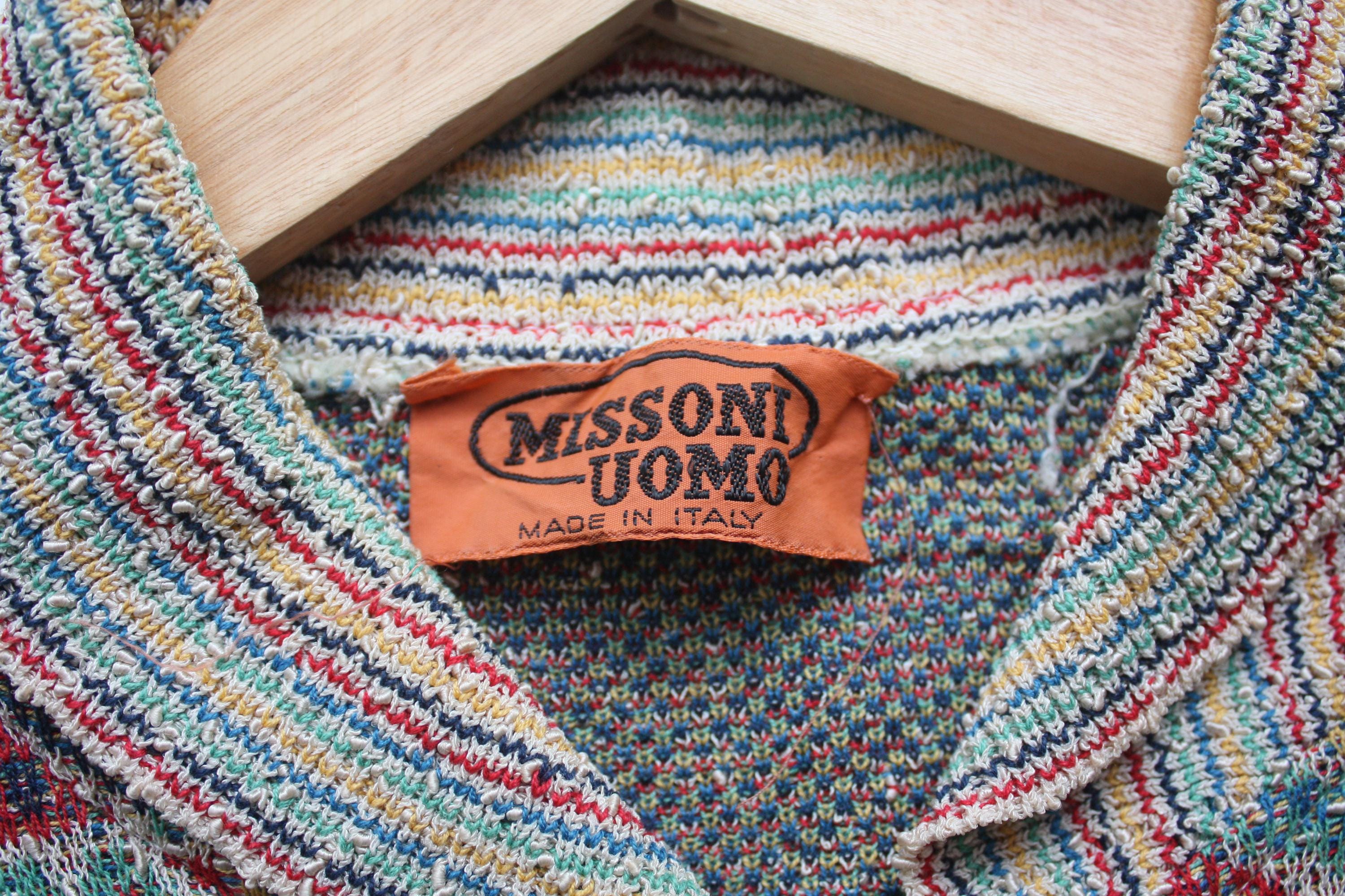 Missoni UOMO Made in Italy Vintage Knitted Sweater 44 - Etsy