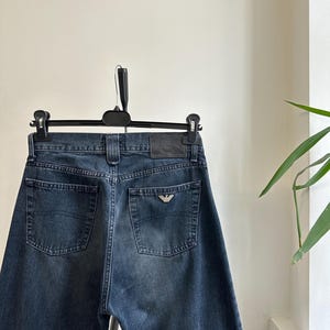 00s 90s armani exchange リネン　ニット　アーカイブ 90s “ARMANI EXCHANGE” V-neck logo tee made in USA 90年代