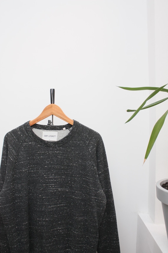Our Legacy, Our Legacy Grey Bucle Sweatshirt 48 Made In Portugal