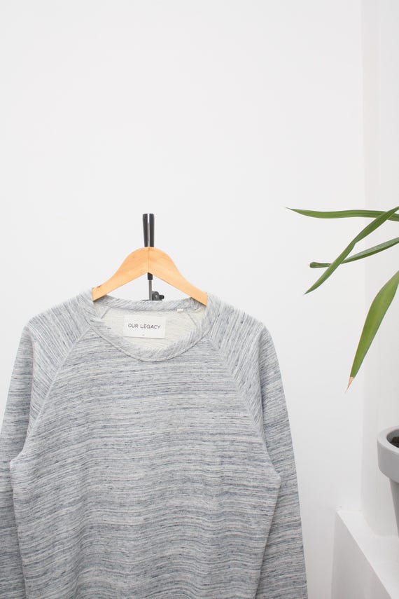 Our Legacy, Our Legacy Blue Grey Melange Sweatshirt 46