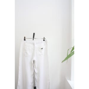 Armani Jeans Vintage Linen White Pants 26