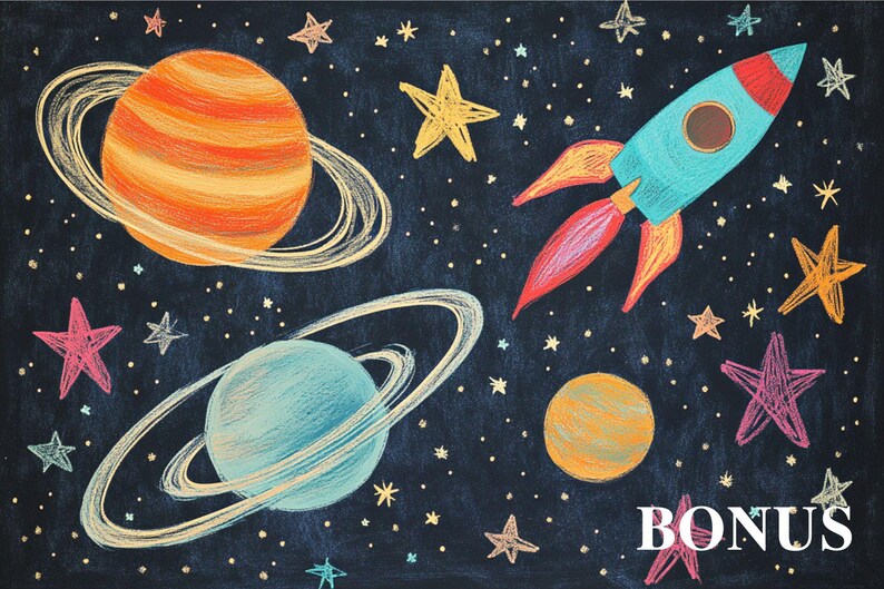 Rocket Space Coloring Pages: A3 Printable Set for Kids (digital ...