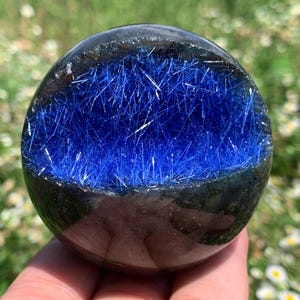 Labradorite Sphere Specimen,quartz crystal,Goethite,Blue copper ore,Crystal Sphere Cluster,Mineral specimen,Fine Energy Crystal Gifts 1PC