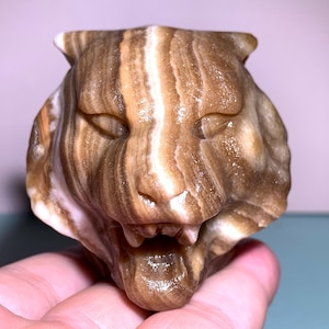 2.2&#39;&#39;+ Natural Agate quartz,quartz crystal,hand carved,Crystal Tiger,Tiger skull,Crystal Gifts 1pc