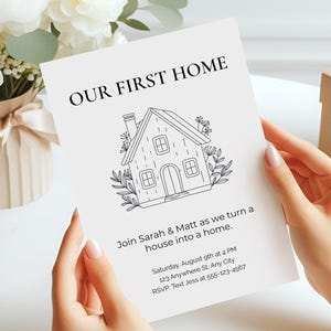 Housewarming Invitation – Our First Home Party  Printable Invite