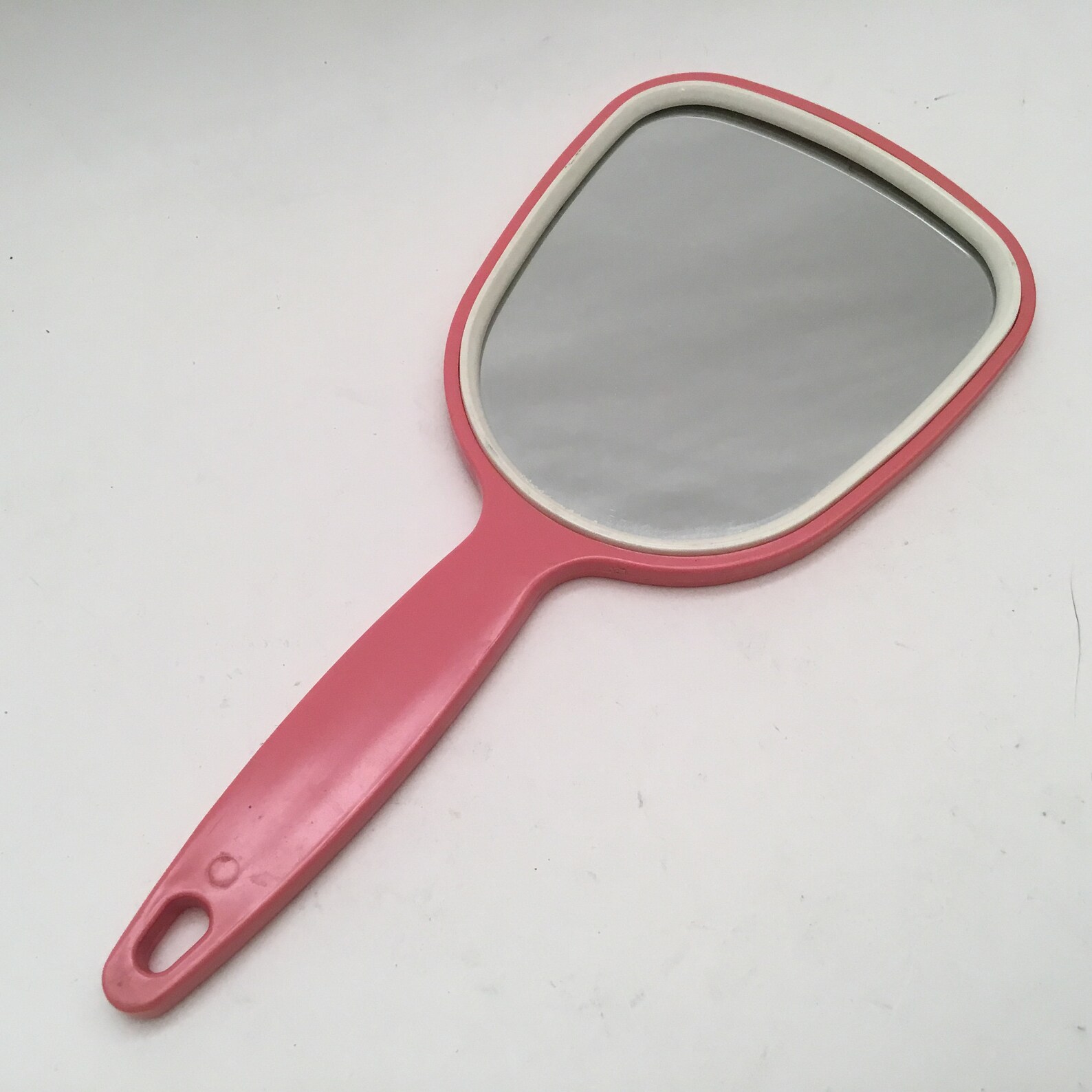 Pink Hand Mirror Vintage Plastic 8.5x4 inches Etsy
