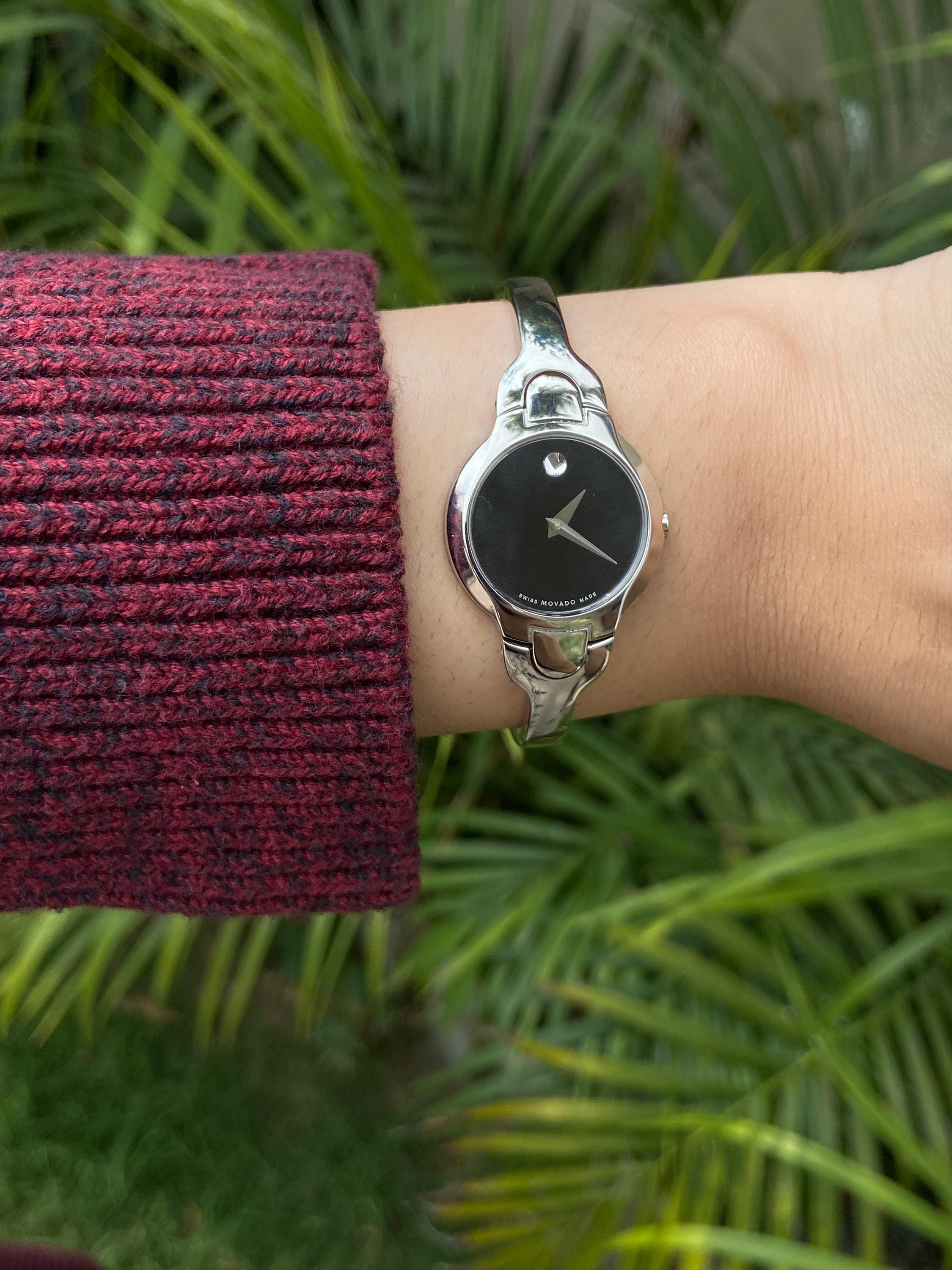 Movado Museum Kara Bangle Watch – Black Stainless Steel  display picture 1
