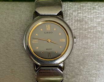 Vintage Seiko Creo Two-tone Bracelet Watch, Vintage Women's
