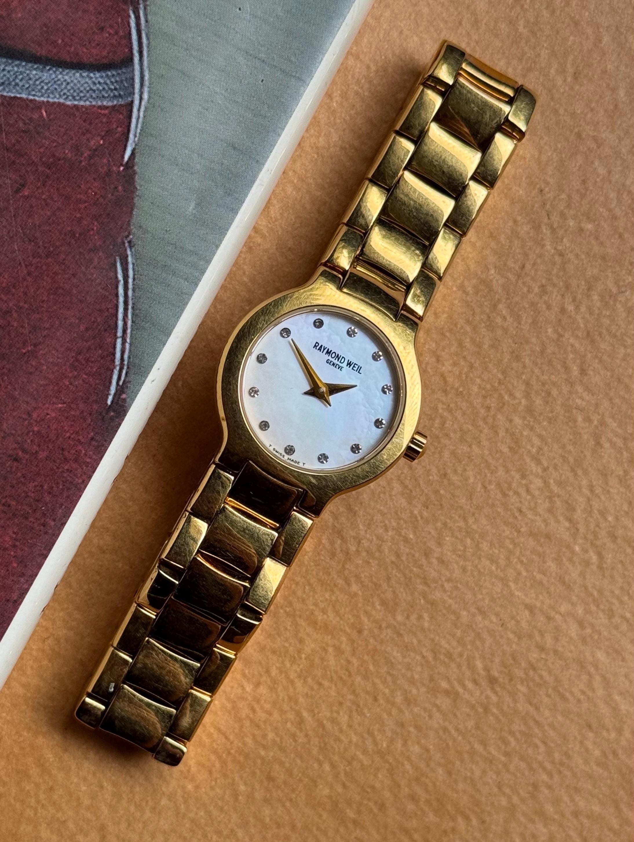 Raymond Weil 18k Gold Watch - Etsy