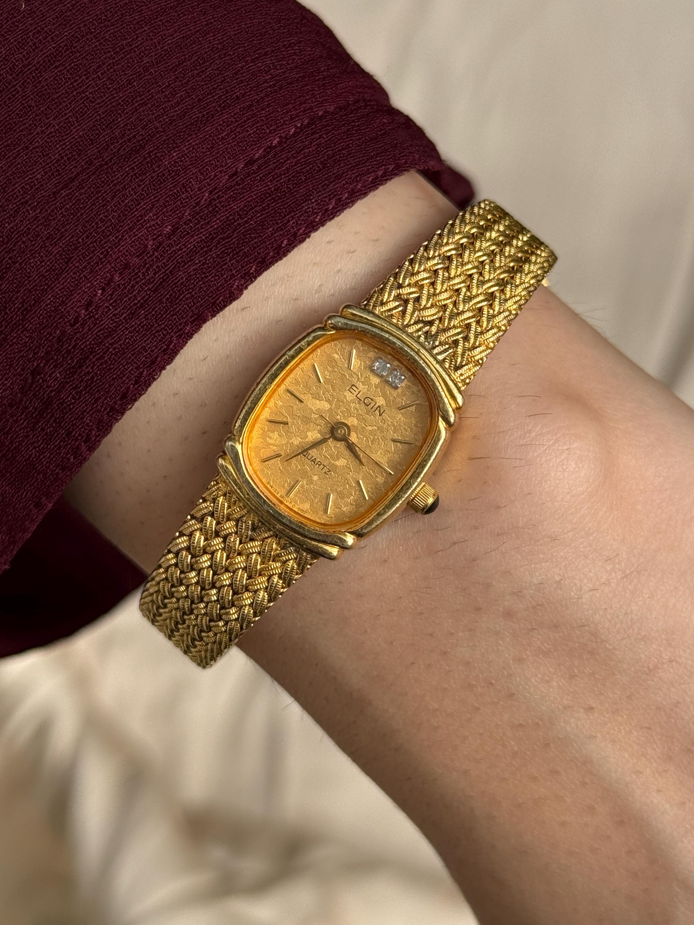 Vintage Elgin Ladies Quartz Watch Japan | Integrated