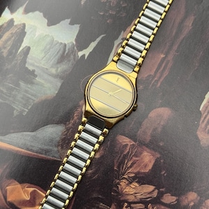 時計 VINTAGE YSL GOLD & SILVER WATCH W/ LOGO Vintage YSL Gold and Silver Plated Watch – The Hosta