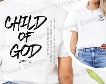Child of God PNG Bundle: Christian Shirt Designs (Digital Download)