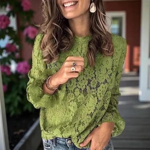 Sheer Flower Tops - Etsy