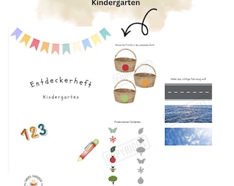 Discovery booklet for kindergarten