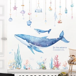 Whale Wall Decals: Under the Sea Nursery Decor