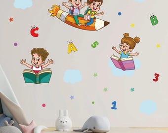 ABC Alphabet Wall Decals: Kids Nursery Educational Stickers