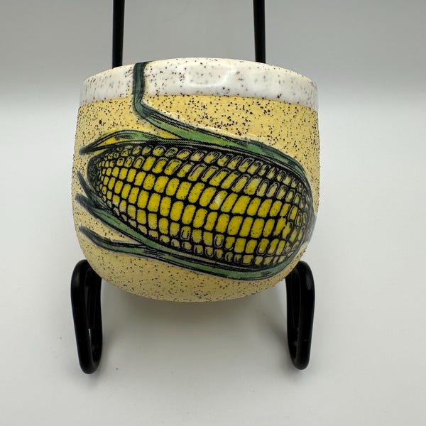 Corn Cup, Speckled Porcelain Espresso Mug