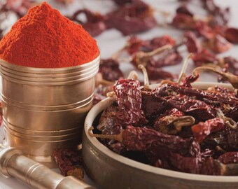 Authentic Ground Kashmiri Red Chilli Blend Lal Mirch Powder Herbs and Spices