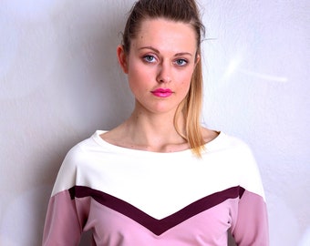 sweatshirt YVONNE women cream white sweater pink by STADTKIND POTSDAM