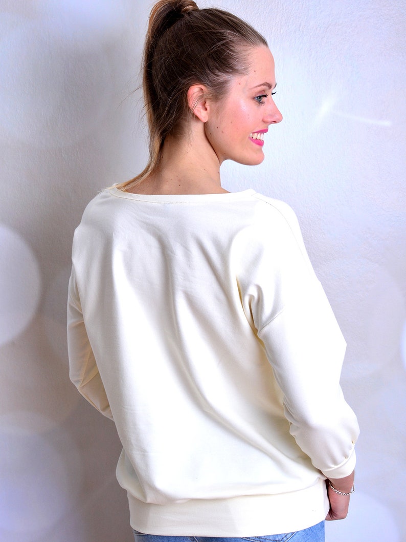 sweatshirt TRACY cream white face pullover stripes by STADTKIND POTSDAM image 3