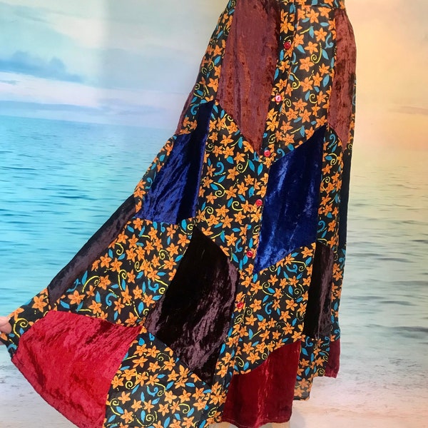 Retro Patchwork Lace Skirt