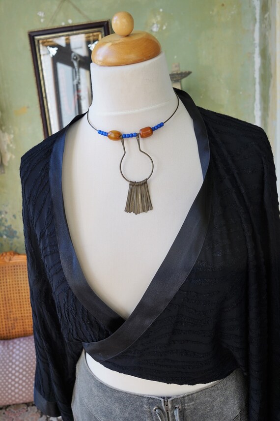 Tribal Antique Choker Collar Necklace  Vintage No… - image 3