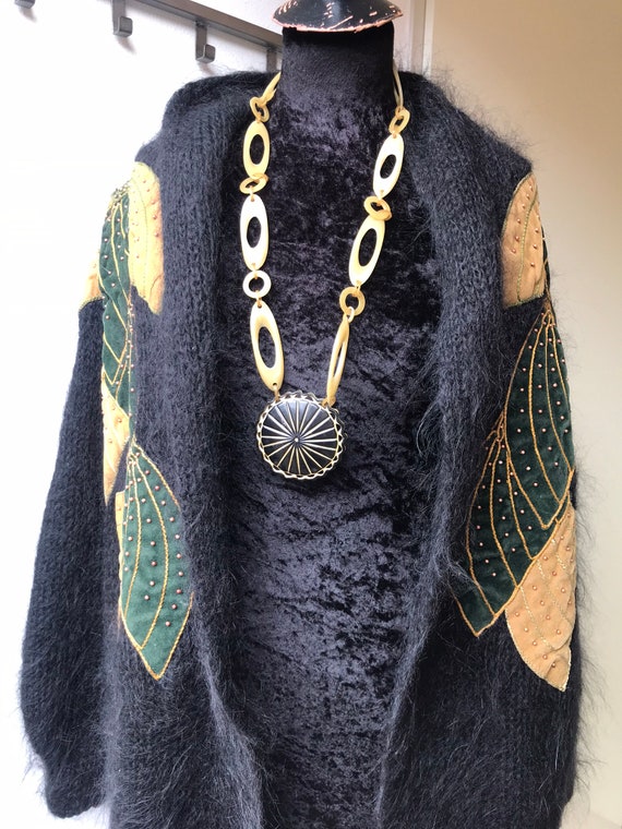 Collier Ancien En Bakélite Vert - Style Art Déco - Occasion Vintage