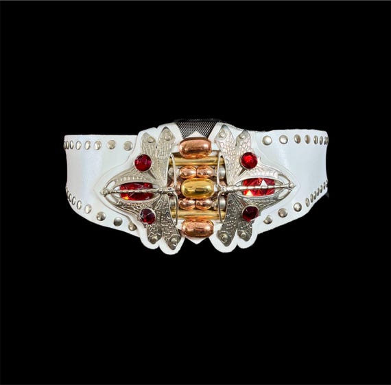 Chunky French Waist Belt // Steampunk Dragonfly Vintage  display picture 3