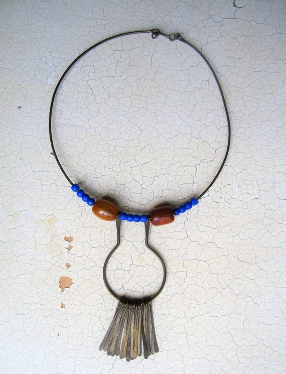 Tribal Antique Choker Collar Necklace  Vintage No… - image 5